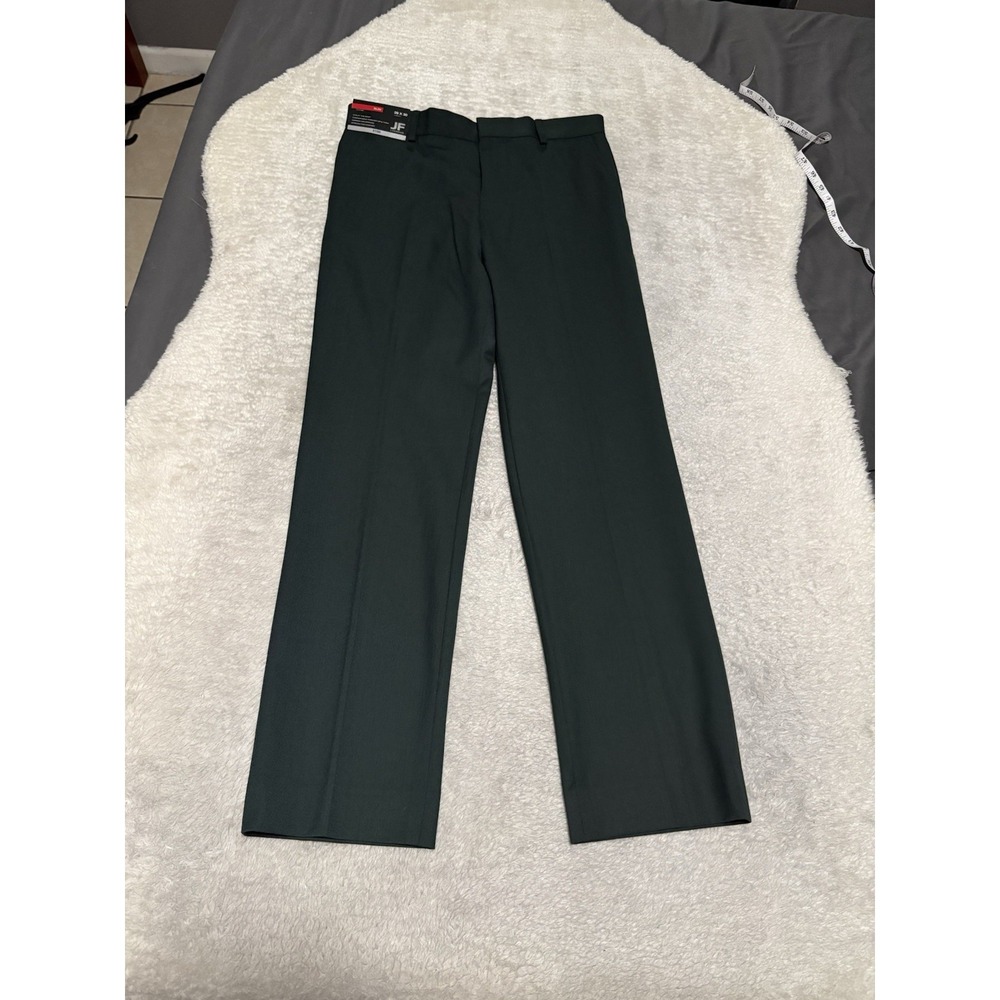 New JF J.Ferrar Slim Dark Green Dress Pants Size 29x30 Trousers Stretch